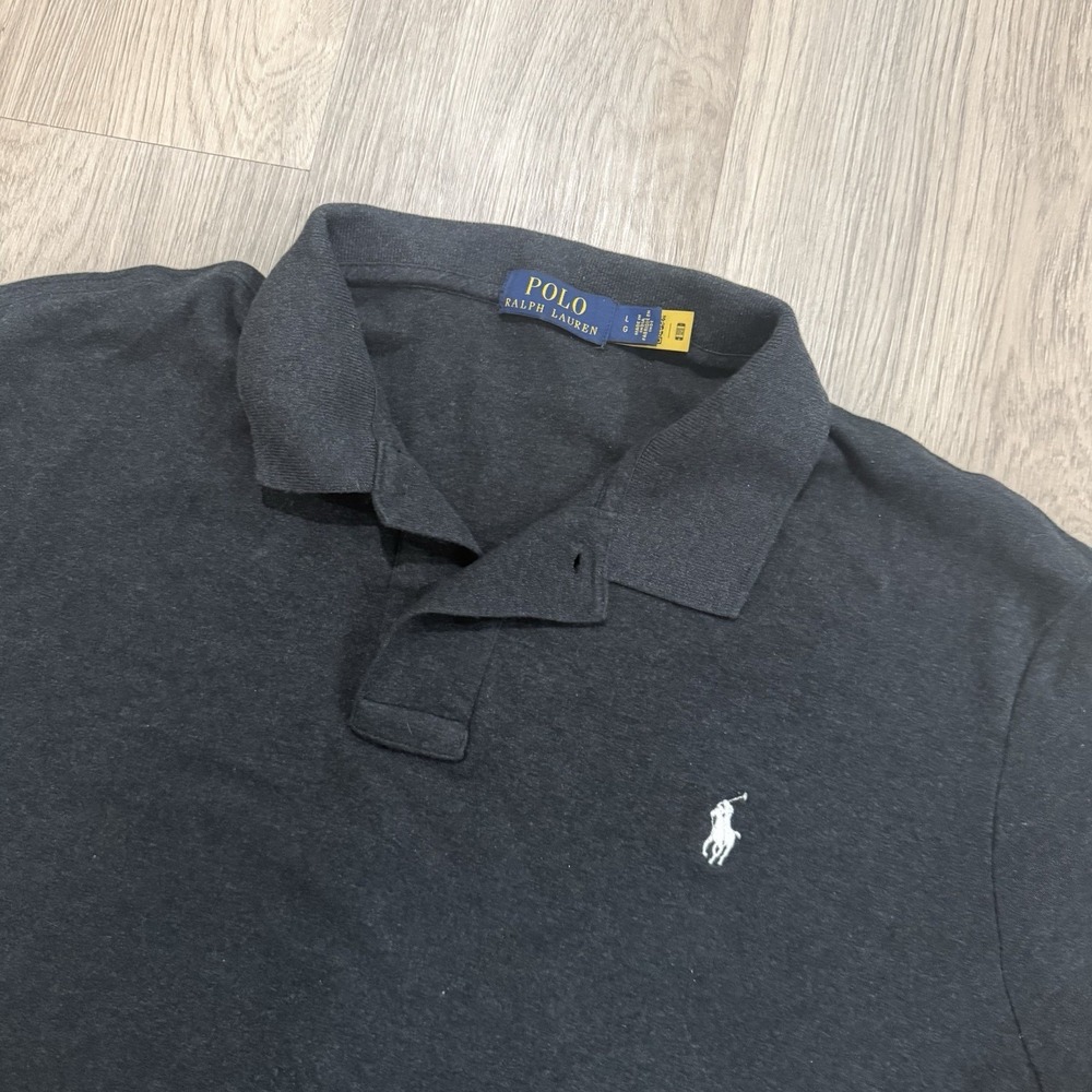 Polo Ralph Lauren Polo Shirt Men's Large Black Short Sleeve Pony Logo
